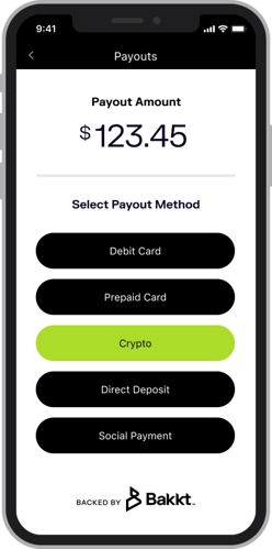 Payout Screen